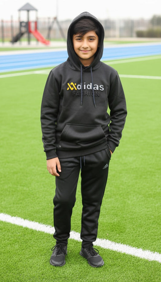 Adiddas Black Kids Tracksuit